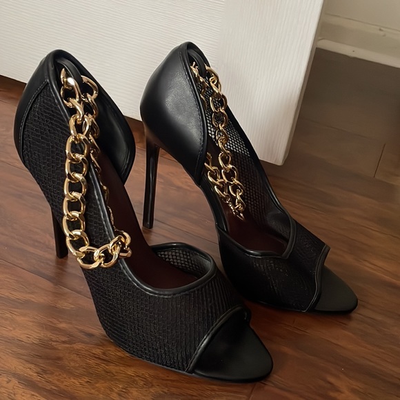 ASOS Black Papaya Peep Open Toe Heels - Picture 5 of 5